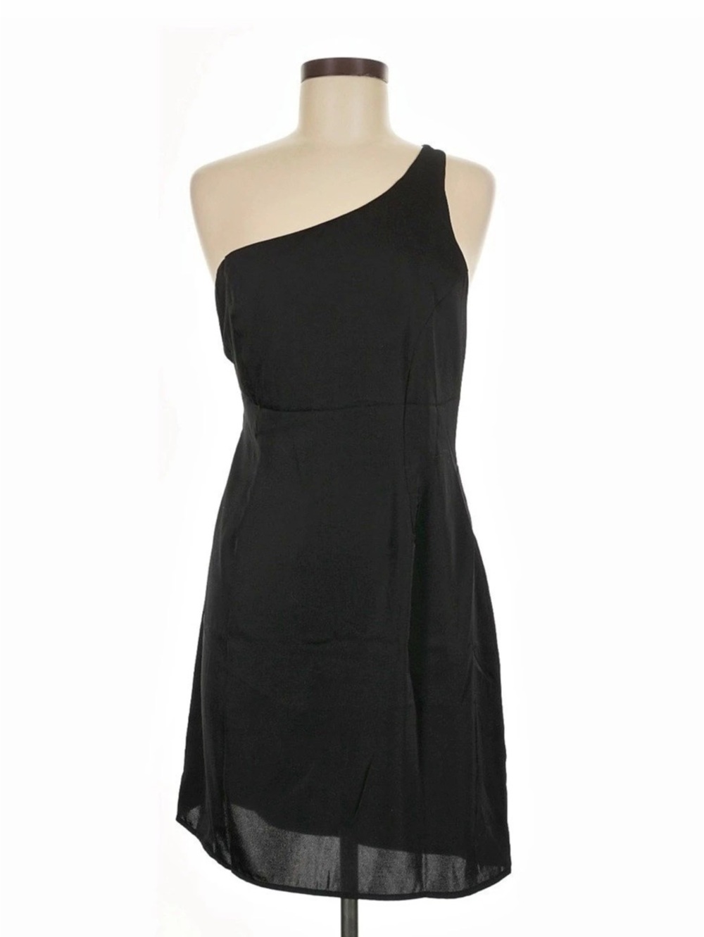 Lola May One Shoulder Mini Dress Black UK 12 Like New